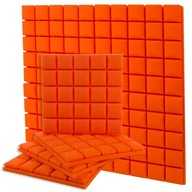 Akustické panely, konvexné oranžové kocky, 5 cm