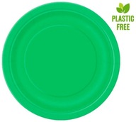 Zelené papierové taniere 23 cm