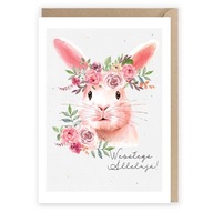 Veľkonočná pohľadnica Veľkonočný zajačik