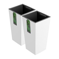 2x Vysoký hrniec URBI SQUARE DURS265 WHITE MAT 2x Vysoký hrniec URBI SQUARE DURS265 WHITE MAT
