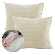 Ozdobné OBLIECKY NA VANKÚŠ BÉŽOVÉ 2x 45x45 MÄKKÝ VELVET Ozdobné OBLIECKY NA VANKÚŠ BÉŽOVÉ 2x 45x45 MÄKKÝ VELVET