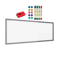 Biela magnetická tabuľa 30x70cm so strieborným rámom Biela magnetická tabuľa 30x70cm so strieborným rámom