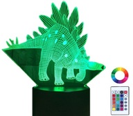 3D LED Dinosaur Nočná lampa Stegosaurus Gravírované meno 3D LED Dinosaur Nočná lampa Stegosaurus Gravírované meno