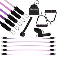 POHYBOVÉ PÁSY SADA 5 FITNESS ODPOROVÝCH PÁSOV Tréningové ODPOROVÉ PÁSY + RUKOJEŤ POHYBOVÉ PÁSY SADA 5 FITNESS ODPOROVÝCH PÁSOV Tréningové ODPOROVÉ PÁSY + RUKOJEŤ