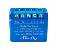 Ovládač MINI Shelly Plus 1 Bez potenciálu 0V 8A - WiFi + Bluetooth