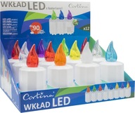 Elektrická LED vložka do sviečky 12 ks - 8 farieb Elektrická LED vložka do sviečky 12 ks - 8 farieb
