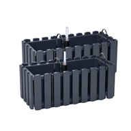 2x Balkónový kvetináč DDEF400 Haki + System 2x Balkónový kvetináč DDEF400 Haki + System