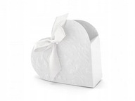 Srdiečkové krabičky, biele balenie po 10 ks