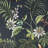 Módna vinylová tapeta na netkanej textílii s kvetmi a vtáčikmi