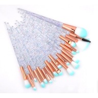 Veľká sada 20 trblietavých štetcov na make-up Veľká sada 20 trblietavých štetcov na make-up