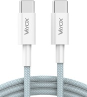 USB kábel, dva USB C koncovky, 65W 3A 1m premium USB kábel, dva USB C koncovky, 65W 3A 1m premium