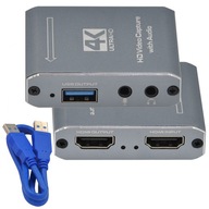 GRABBER VIDEOREKORDÉR S HDMI NA USB 3.0 PC 4K