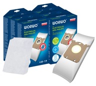 24x S-BAG WORWO pre ELECTROLUX PHILIPS AEG ELMB01K + FILTRE 24x S-BAG WORWO pre ELECTROLUX PHILIPS AEG ELMB01K + FILTRE
