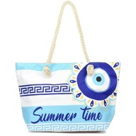 Veľká plážová taška, ľahká grécka letná taška