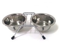 Misky na chrómovom stojane pre psov 2 x 1,8L Misky na chrómovom stojane pre psov 2 x 1,8L