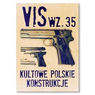 Plagát z plechu, odolný kov s nápisom Polish VIS gun Plagát z plechu, odolný kov s nápisom Polish VIS gun