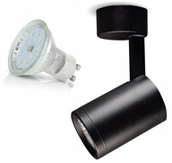 Stropné svietidlo Bodové svietidlo čierne + GU10 LED 4W Stropné svietidlo Bodové svietidlo čierne + GU10 LED 4W