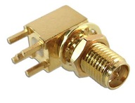 RSMA RP-SMA zásuvkový konektor pre PCB, uhlový (0985a)
