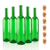 15x FĽAŠA VÍNA 750 ml ZELENÁ + KORKY 0,75L 15x FĽAŠA VÍNA 750 ml ZELENÁ + KORKY 0,75L