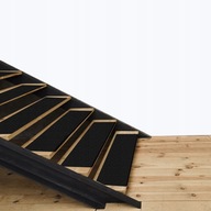 Protišmykový kryt na schody, čierny, 90x25