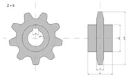 Horné koliesko šikmého podávača Z-9, Ø 40 mm Claas