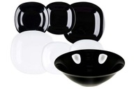 LUMINARC NEW CARINE DINNER SERVICE 19 kusov biela/čierna LUMINARC NEW CARINE DINNER SERVICE 19 kusov biela/čierna