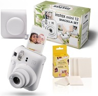 Instantný fotoaparát Fujifilm Instax Mini 12 biely + puzdro na rám shacolla