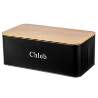 KOVOVÁ NÁDOBA NA CHLIEB CHLIEB RÚŽKY CHLEBA ČIERNY BAMBUSOVÝ OBAL KOVOVÁ NÁDOBA NA CHLIEB CHLIEB RÚŽKY CHLEBA ČIERNY BAMBUSOVÝ OBAL