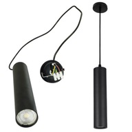 Závesná trubicová stropná lampa čierny 110cm luster do kuchyne do spálne GU10 Závesná trubicová stropná lampa čierny 110cm luster do kuchyne do spálne GU10