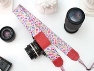 Ružový remienok na fotoaparát Wildflowers