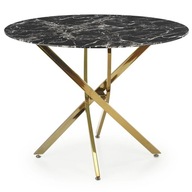 Glamour RAYO 2 Black Marble Gold Glass Table