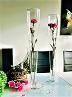 plzenská martini sklenená kužeľová váza h70 d11
