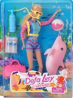 Bábika Defa Lucy s doplnkami Potápa sa s delfínom