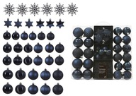 Námornícke modré ozdoby SET 40 kusov, nerozbitné, mix vzorov, trblietavá snehová vločka Námornícke modré ozdoby SET 40 kusov, nerozbitné, mix vzorov, trblietavá snehová vločka