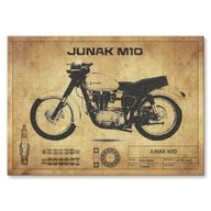 Plechový plagát do izby, garáže, dielne, darček, motorka, motocykel Junak M10 Plechový plagát do izby, garáže, dielne, darček, motorka, motocykel Junak M10