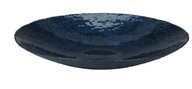 Sklenený tanier 40 cm tmavomodrý