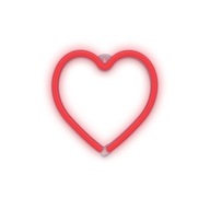 Neónové LED HEART Červené USB batérie navždy svetlo Neónové LED HEART Červené USB batérie navždy svetlo