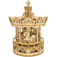 3D DREVENÉ PUZZLE ROMANTICKÝ KOLOTOČ MUSIC BOX 3D DREVENÉ PUZZLE ROMANTICKÝ KOLOTOČ MUSIC BOX
