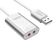 Kovová USB stereo zvuková karta Windows 10