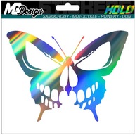 NÁLEPKA NA AUTO HOLOGRAM BOTTERFLY SKULL NÁLEPKA NA AUTO HOLOGRAM BOTTERFLY SKULL
