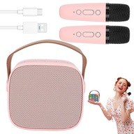 Karaoke set Prenosný Bluetooth LED reproduktor + 2 mikrofóny Karaoke set Prenosný Bluetooth LED reproduktor + 2 mikrofóny