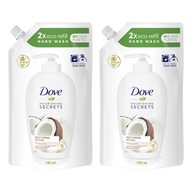Dove Restoring Tekuté mydlo Kokos 2x500ml zásoba Dove Restoring Tekuté mydlo Kokos 2x500ml zásoba