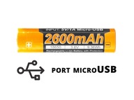 Batéria Fenix USB ARB-L18U (18650 2600 mAh 3,6 V Batéria Fenix USB ARB-L18U (18650 2600 mAh 3,6 V