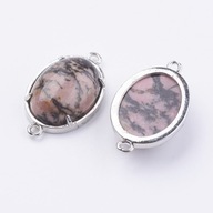 Rodonitový čierny konektor ~25x15 mm 1 ks. Rodonitový čierny konektor ~25x15 mm 1 ks.