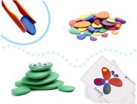 Kreatívne farebné kamienky Montessori puzzle