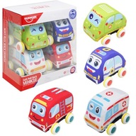 SET PLYŠOVÝ SOFT AUTA, pohon 4 aut SET PLYŠOVÝ SOFT AUTA, pohon 4 aut