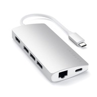 Satechi USB-C HUB adaptér 3x USB-A 4K HDMI micro/SD Ethernet čítačka kariet