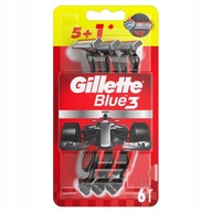 GILLETTE SINGLE BLUE 3 RED 6KS