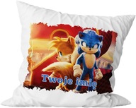 VANKÚŠ Sonic RÝCHLY AKO BLESK 40x40 + NÁZOV