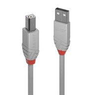 USB 2.0 kábel LINDY A/M - B/M Anthra Line 1m pre tlačiareň, šedý